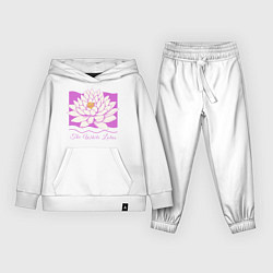 Костюм хлопковый детский The white lotus, цвет: белый