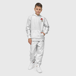 Костюм хлопковый детский Гвоздики и георгиевская лента, цвет: белый — фото 2