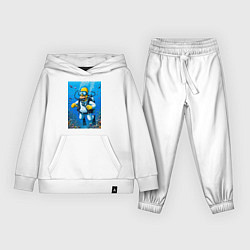Костюм хлопковый детский Homer diving - ai art fantasy, цвет: белый