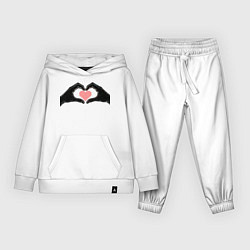 Костюм хлопковый детский Цифровая любовь, цвет: белый
