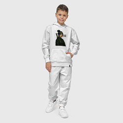 Костюм хлопковый детский Билли Айлиш ниндзя, цвет: белый — фото 2