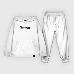 Костюм хлопковый детский London - England, цвет: белый