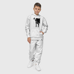 Костюм хлопковый детский Жираф в стиле граффити, цвет: белый — фото 2