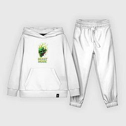 Костюм хлопковый детский Режим зверя, цвет: белый