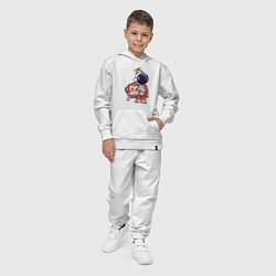 Костюм хлопковый детский Космонавт в костюме обезьяны, цвет: белый — фото 2