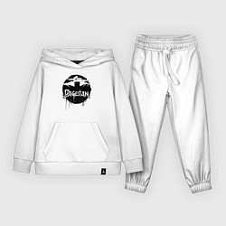 Костюм хлопковый детский Дагестанский пейзаж, цвет: белый