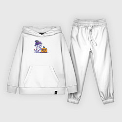 Костюм хлопковый детский Cat pumpkin, цвет: белый