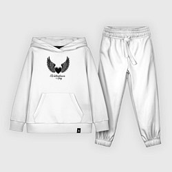 Костюм хлопковый детский Крылья любви: День святого Валентина, цвет: белый