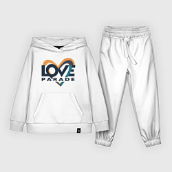Костюм хлопковый детский Логотип Love Parade, цвет: белый