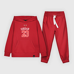 Костюм хлопковый детский Jordan 23, цвет: красный