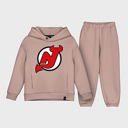 Детский костюм оверсайз New Jersey Devils, цвет: пыльно-розовый