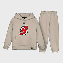 Детский костюм оверсайз New Jersey Devils: Kovalchuk 17, цвет: миндальный