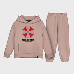 Детский костюм оверсайз Umbrella corporation, цвет: пыльно-розовый