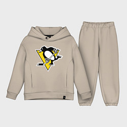 Детский костюм оверсайз Pittsburgh Penguins, цвет: миндальный