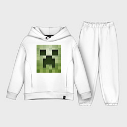 Детский костюм оверсайз Мinecraft creeper, цвет: белый