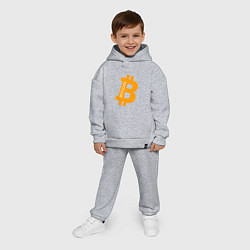 Детский костюм оверсайз Bitcoin Boss, цвет: меланж — фото 2