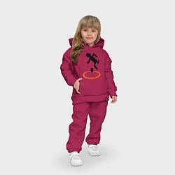 Детский костюм оверсайз Portal (Портал), цвет: маджента — фото 2