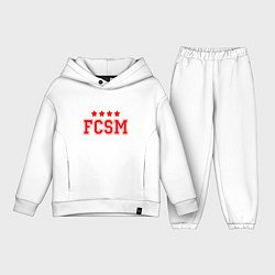 Детский костюм оверсайз FCSM Club, цвет: белый
