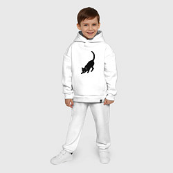 Детский костюм оверсайз ЧернаяБелая кошечка, цвет: белый — фото 2