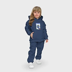 Детский костюм оверсайз Лыжный Спорт, цвет: тёмно-синий — фото 2