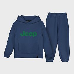 Детский костюм оверсайз Logo Jeep, цвет: тёмно-синий
