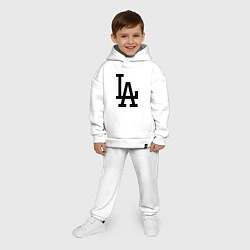 Детский костюм оверсайз LA: Los Angeles, цвет: белый — фото 2