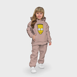 Детский костюм оверсайз Довольный Барт, цвет: пыльно-розовый — фото 2