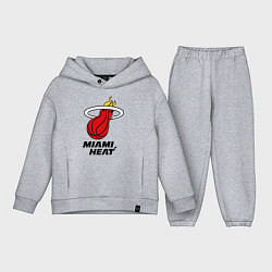 Детский костюм оверсайз Miami Heat-logo, цвет: меланж