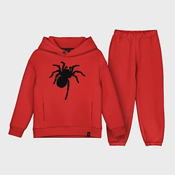 Детский костюм оверсайз Черный паук, цвет: красный