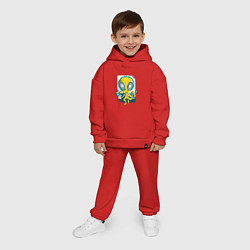 Детский костюм оверсайз Пришелец, цвет: красный — фото 2