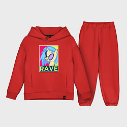 Детский костюм оверсайз DJ Pon-3 RAVE, цвет: красный