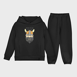 Детский костюм оверсайз Born to be a Viking, цвет: черный