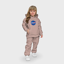 Детский костюм оверсайз NASA Delorean 88 mph, цвет: пыльно-розовый — фото 2