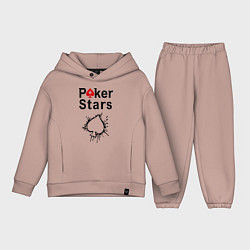 Детский костюм оверсайз Poker Stars, цвет: пыльно-розовый