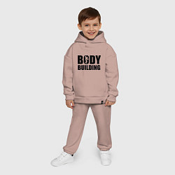 Детский костюм оверсайз Bodybuilding, цвет: пыльно-розовый — фото 2