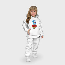 Детский костюм оверсайз BRAWL STARS LEON SHARK, цвет: белый — фото 2