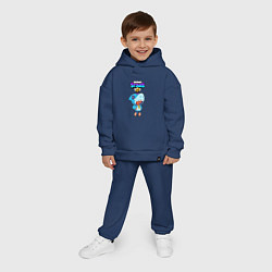 Детский костюм оверсайз BRAWL STARS LEON SHARK, цвет: тёмно-синий — фото 2