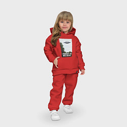 Детский костюм оверсайз I WANT TO BELIEVE, цвет: красный — фото 2