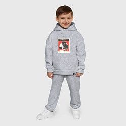 Детский костюм оверсайз Котик и рамен, цвет: меланж — фото 2