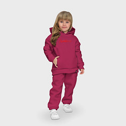 Детский костюм оверсайз Агата Кристи Лого, цвет: маджента — фото 2
