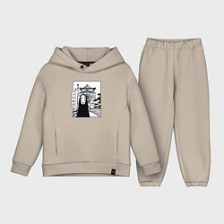 Детский костюм оверсайз No-Face Spirited Away Ghibli, цвет: миндальный