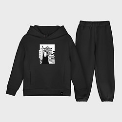 Детский костюм оверсайз No-Face Spirited Away Ghibli, цвет: черный