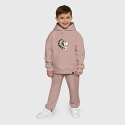 Детский костюм оверсайз Snoopy, цвет: пыльно-розовый — фото 2