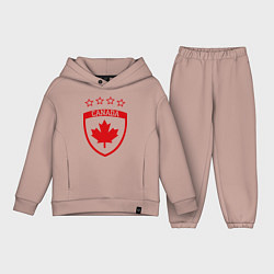 Детский костюм оверсайз Canada: 4 Stars, цвет: пыльно-розовый
