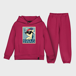 Детский костюм оверсайз Rainbow Dash swag, цвет: маджента