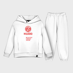 Детский костюм оверсайз Кудо - hardcore training, цвет: белый