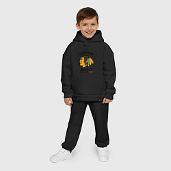 Детский костюм оверсайз CHICAGO BLACKHAWKS NHL, цвет: черный — фото 2