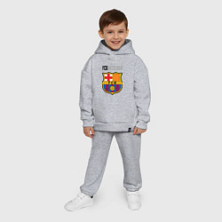 Детский костюм оверсайз Barcelona FC, цвет: меланж — фото 2