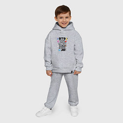 Детский костюм оверсайз BTS BT21, цвет: меланж — фото 2