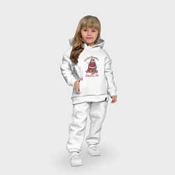 Детский костюм оверсайз Rockin Santa, цвет: белый — фото 2
